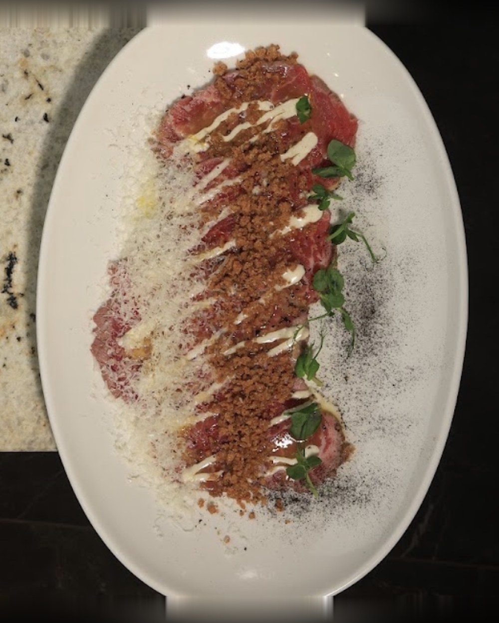 Carpaccio z polędwicy wołowej - przystawka, restauracja PONTI Wrocław