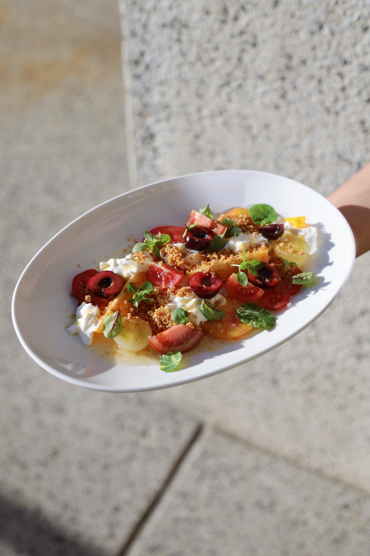 Panzanella - sałatka z kolorowych pomidorów ze stracciatellą, PONTI Wrocław